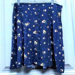 Floral Skirt Blue with Yellow Gold Flowers 🌼